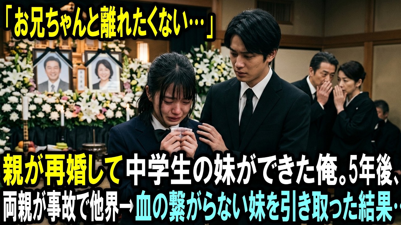 親が再婚し中学生の妹ができた俺。5年後、両親が事故で他界→血の繋がらない妹を引き取ろうとしたら、親戚が「赤の他人のくせに」と妨害してきて…