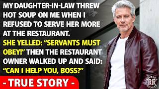 My Daughter-in-Law Threw Hot Soup on Me When I Refused to Serve Her — Until the Owner Called Me Boss screenshot 3