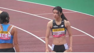 田中佑美×福部真子など  予選  100mH  織田記念陸上2024