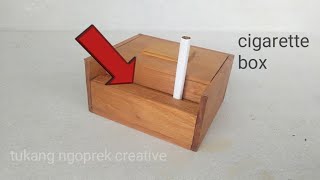 cara membuat kotak rokok unik dari limbah kayu