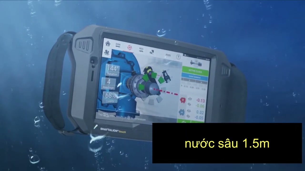 Kiểm tra độ bền của máy cân đồng tâm trục SHAFTALIGN Touch của Pruftechnik (Đức)