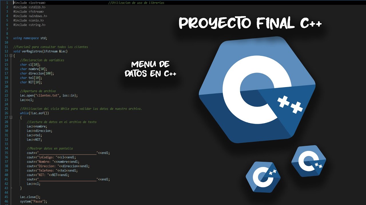 Menú de opciones y sub módulos C++(Mi Proyecto Final) - YouTube
