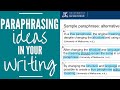 Paraphrasing Ideas in your Writing