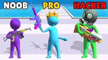 NOOB vs PRO vs HACKER in Gun Clash 3D