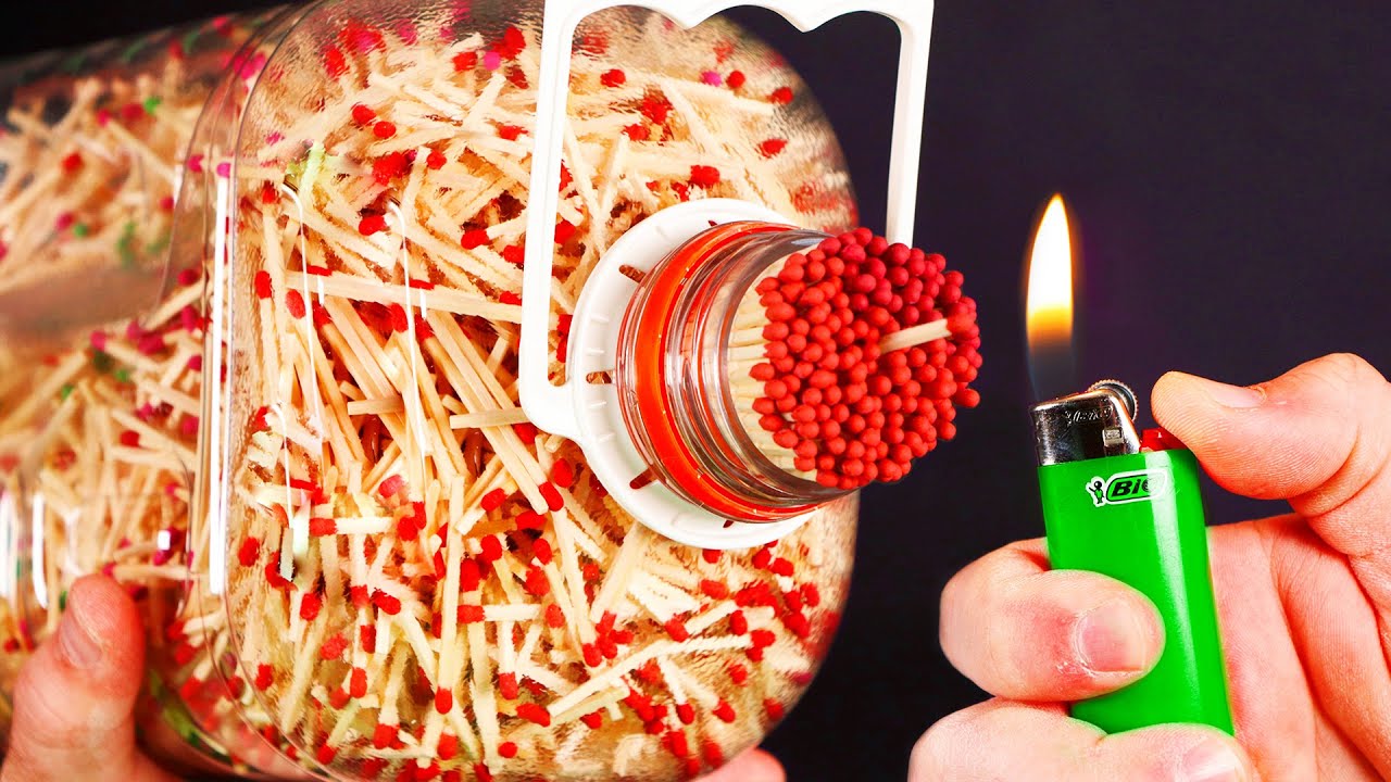 INSANE GIANT MATCH BOTTLE FIRE! YouTube