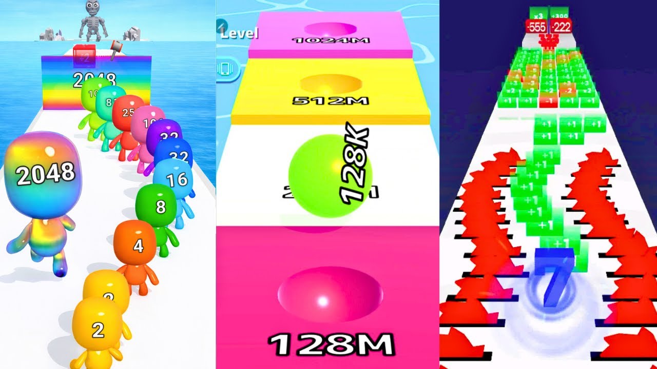 Ball Run Infinity, Man Runner 2048, Number Running | Satisfying Ball Games Hub LIVE 🔴 24/7