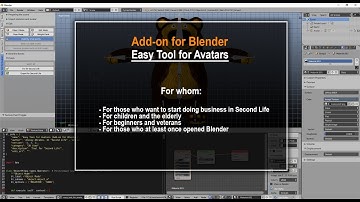 Easy Tool for Avatars - Demo ( addon for Blender and Second Life)