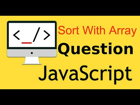 JavaScript interview question in Hindi # sort function with array - YouTube
