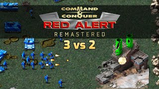 Red Alert 1 | 3 vs 2 Skirmish Gameplay | [remastered]