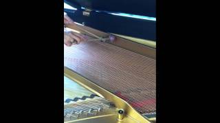 Superball mallets inside piano