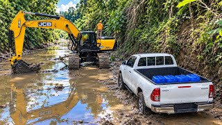 Strong Scale 1/16 : RC Excavator JCB Cleaning The River