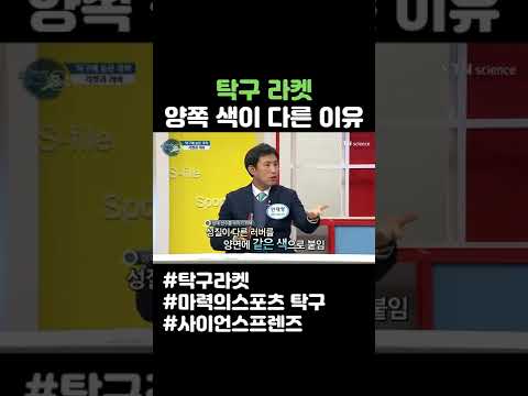 탁구 라켓 양쪽 색이 다른 이유 #shorts