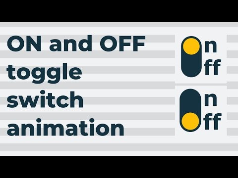 ON and OFF toggle switch animation
