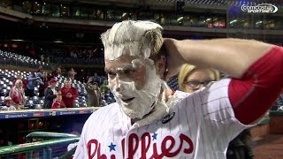 CIN@PHI: Ruf on his pinch-hit walk-off hit, gets pied
