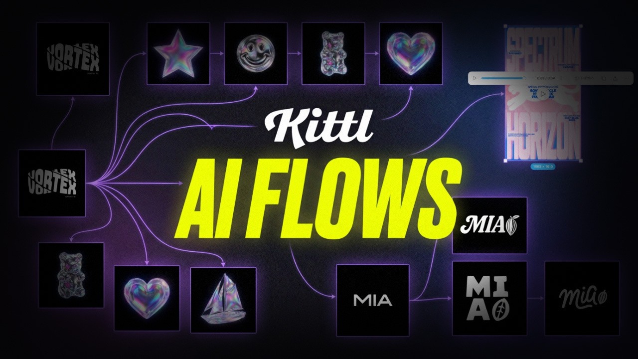 How To Design, Create Mockups, and Animate Video With Kittl Flows | New Tutorial