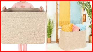 MINTWOOD Design 112L Extra Large Cotton Rope Storage Basket for Home Organization screenshot 3