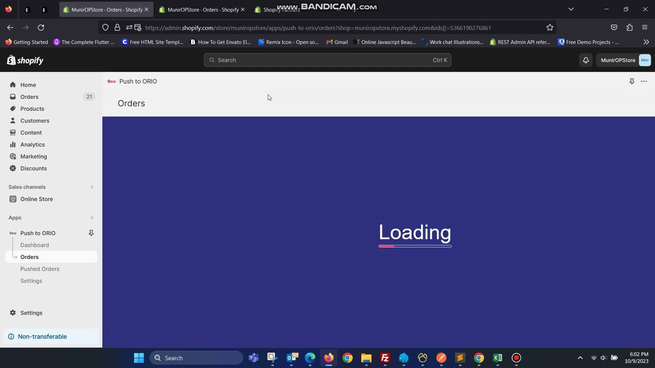 Tutorial To process order from Shopify to ORIO