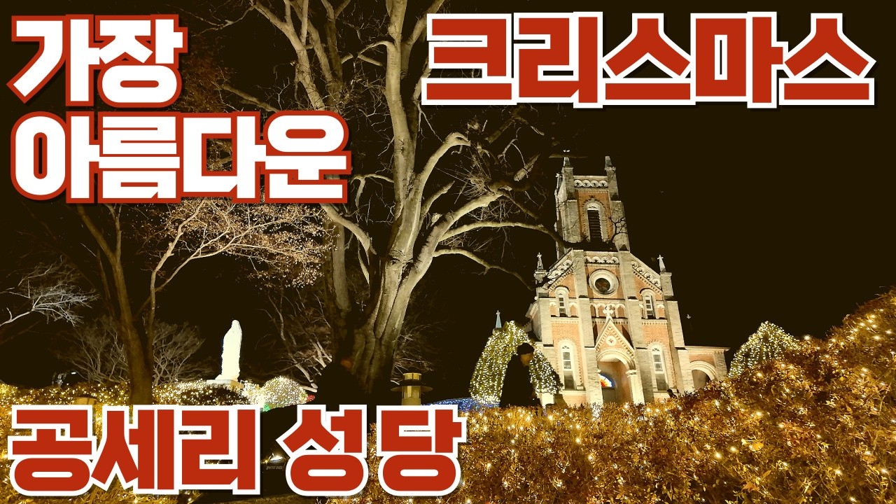 크리스마스특집 1편] 가장 아름다운 크리스마스 트리와 구유가 있는, 공세리 성당 Gongseri Catholic Church 