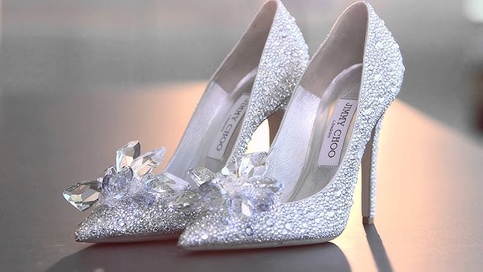 Cinderella Custom Jimmy Choo Glass Bridal Shoe  Bridal shoes, Sparkly  wedding shoes, Wedding shoes