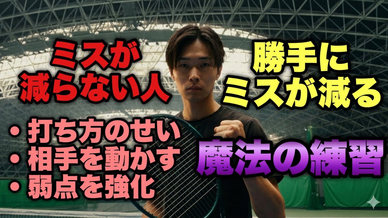 【ミスで負ける人へ】「打ち方」のせいにするな！脳が勝手に「ミスを減らす戦術」を覚える魔法の練習メニュー