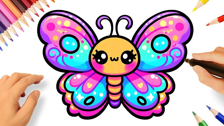 CÓMO DIBUJAR UNA MARIPOSA KAWAII FÁCIL 🦋❤️