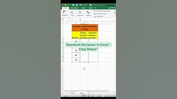 How to Calculate Standard Deviation STDEV.S / STDEV.P in Excel ‼️ #shorts #ytshorts #ytviral