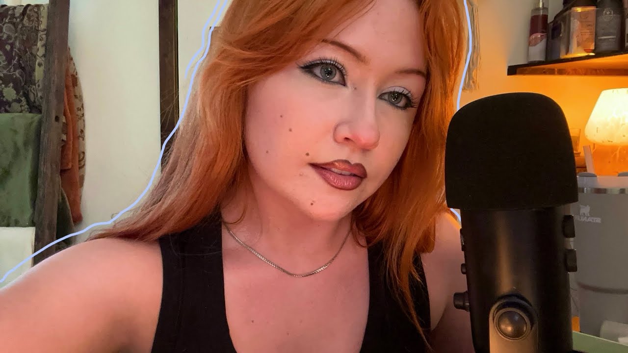 ASMR Doing 90’s Inspired Makeup (Close Whispers, Fire Crackling)