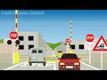 South African Railroad Crossing anime रेलरोड क्रॉसिंग　南アフリカの踏切アニメ、アップデート4K動画