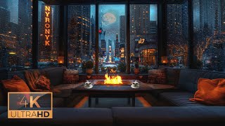 TIMES SQUARE🗽| Warm Coffee Shop | Jazz relaxing music | For Study, Work and Sleep screenshot 5