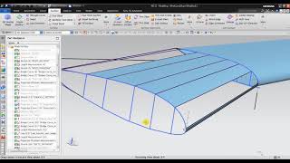 NX CAD : Create Wing Section using Section Surfaces Tool