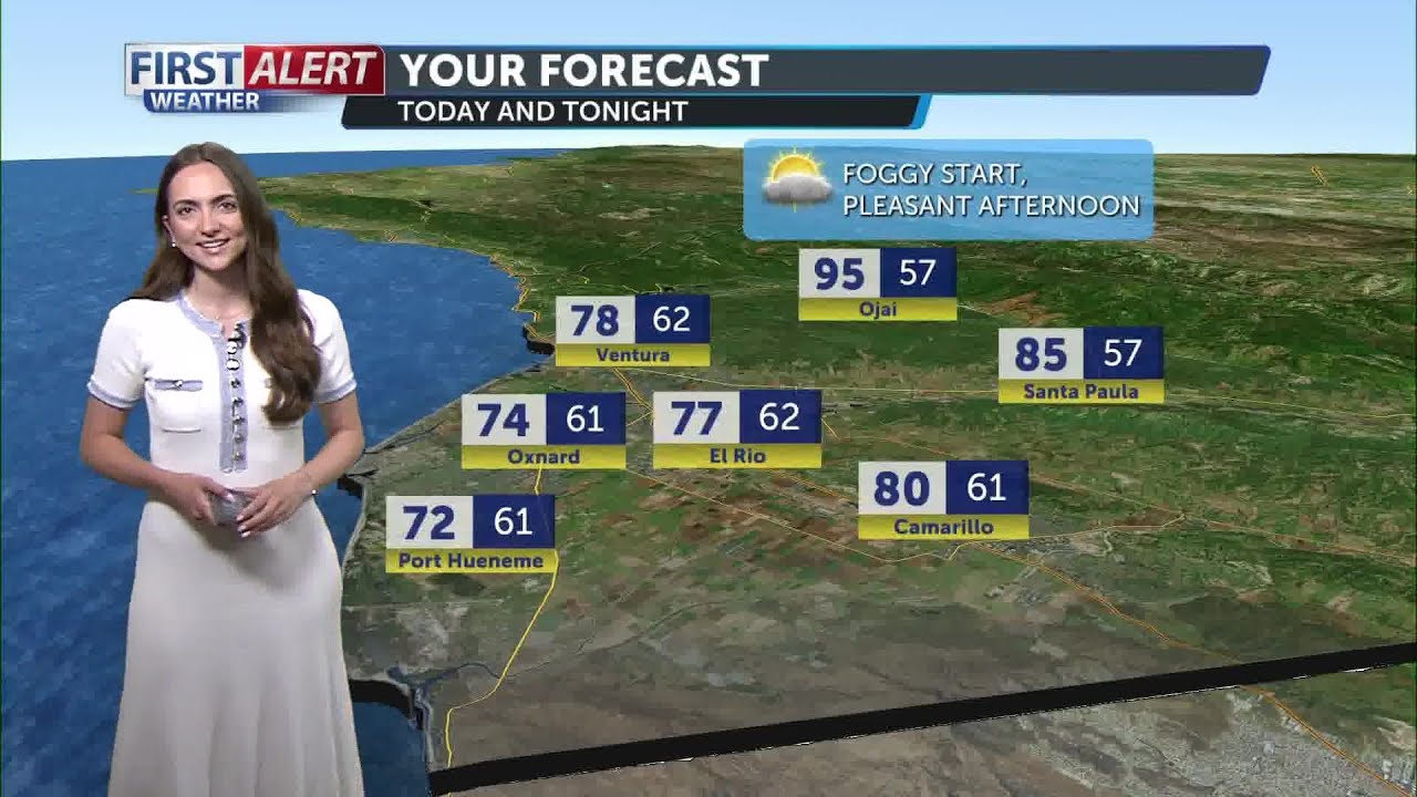 Mild along the coast, inland temperatures soar - YouTube