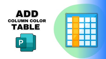 How to Add Column Color of Table in Publisher Document