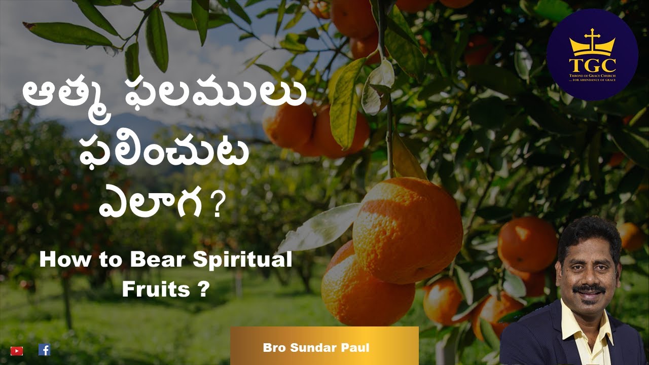 How to Bear Spiritual Fruits? | ఆత్మ ఫలములు ఫలించుట ఎలాగ? | Ps. Sundar Paul | Throne of Grace Church