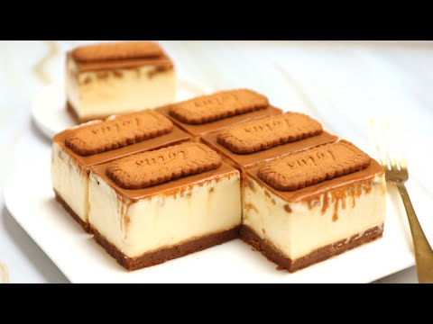 No Bake Lotus Biscuit Cheesecake