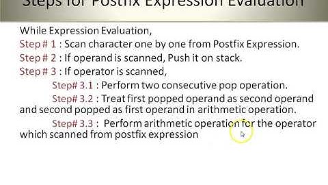 Postfix Expression Evaluation   Hindi