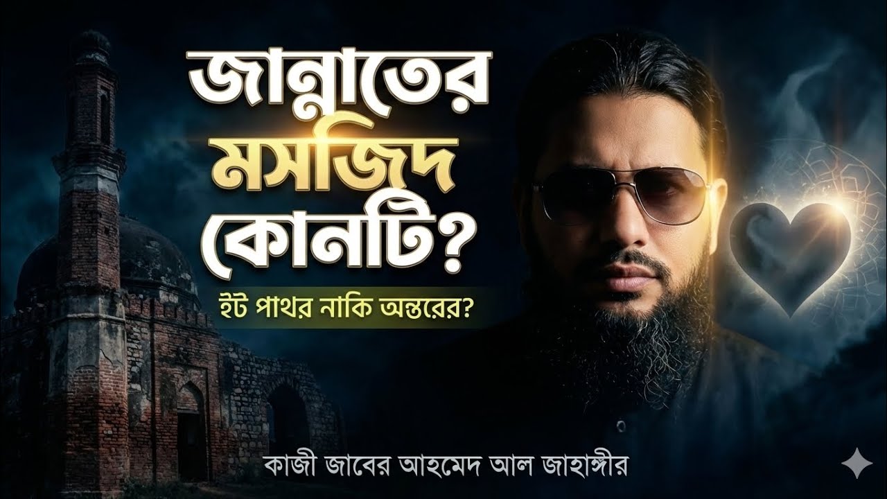 কোন মসজিদ বানালে জান্নাত নিশ্চিত? ইট-পাথরের মসজিদ নাকি মানুষের হৃদয়ের মসজিদ?কাজী জাবের আল জাহাঙ্গীর