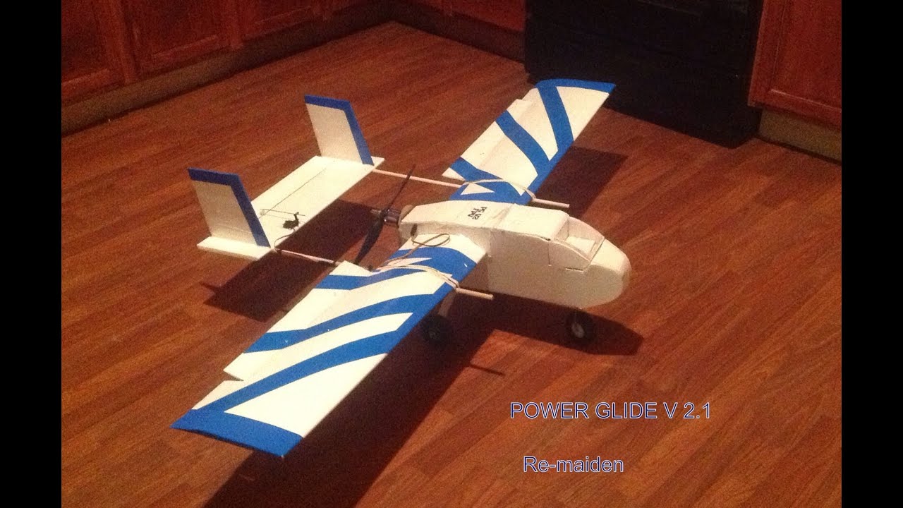 Scratch built Power Glide V2.1 2nd Flight
