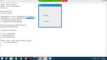 Java Swing RadioButton Program