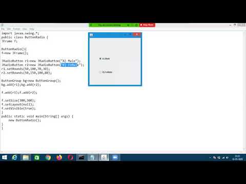 Java Swing RadioButton Program