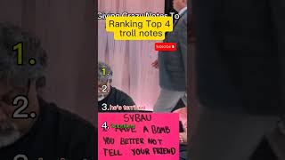 Ranking Funniest Troll Notes Try Not To Laugh