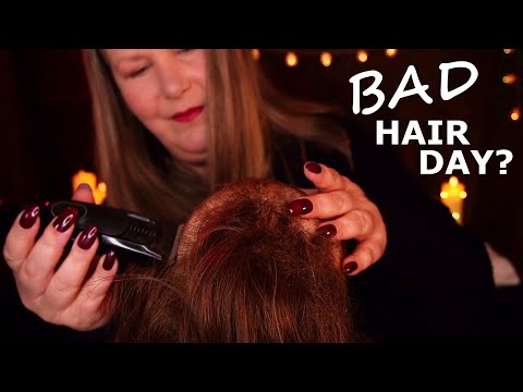 ASMR︱Bad Hair Day? Part 2 😩 Shaving, Massage, Cutting, Shampoo︱Haircut Roleplay Deutsch German