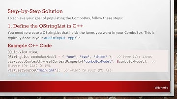 How to Populate ComboBox Items in Qt Quick from a C+ +  File