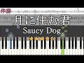 月に住む君 Saucy Dog ピアノ 伴奏 弾き語り 楽譜 中級 Piano Tutorial w/Score 【リクエスト曲】