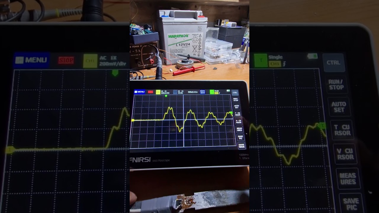 oscilloscopio FNIRSI 1013D come pressure trace artigianale (video 3)