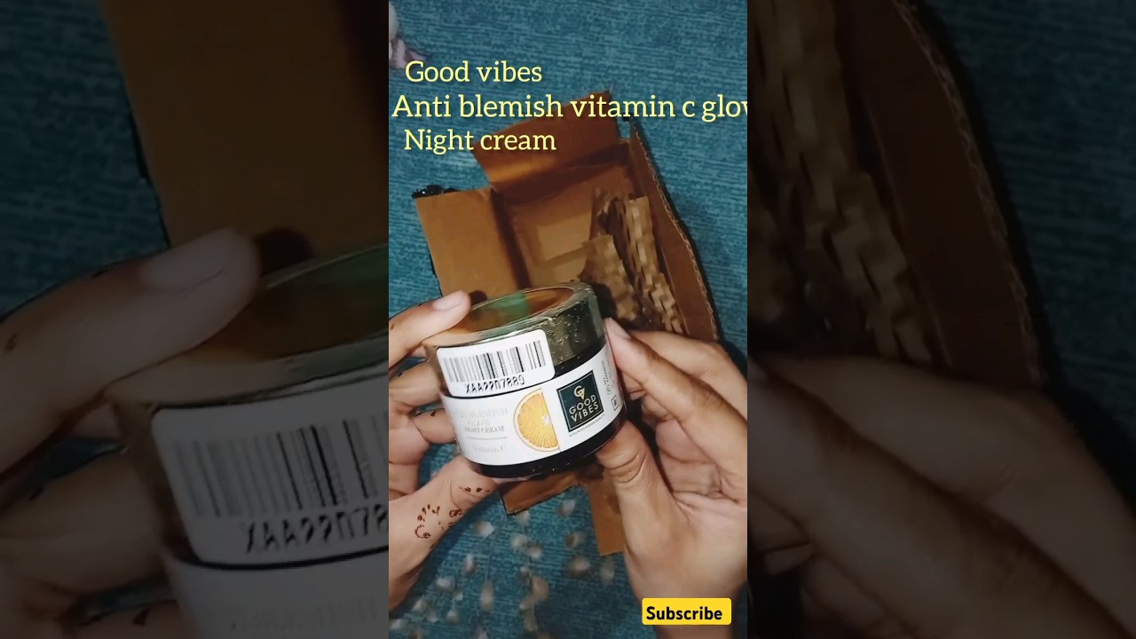 good vibes anti blemish vitamin c glow night cream 