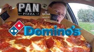 Domino s Pizza DOUBLE PEPPERONI PAN PIZZA Food Review