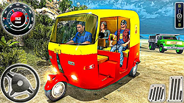 Auto tuk tuk rickshaw offroad driving games - heavy traffic Oil tankers - Android Gameplay