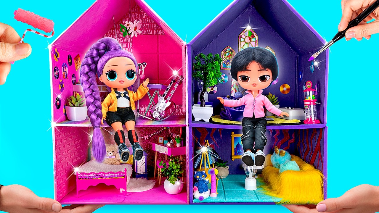 Строим дом в кейпоп стиле! Лучшие поделки для Кукол ЛОЛ от Лалилу