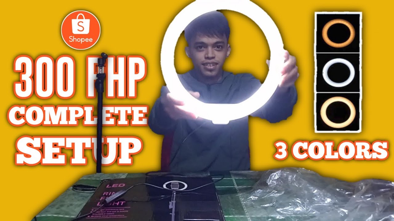 Murang 26cm LED Ringlight With 210cm Tripod Stand and Cellphone Holder | Mr Ichi Channel