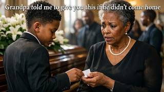 At my husband's funeral, my grandson slipped me a note that revealed the truth by dawn